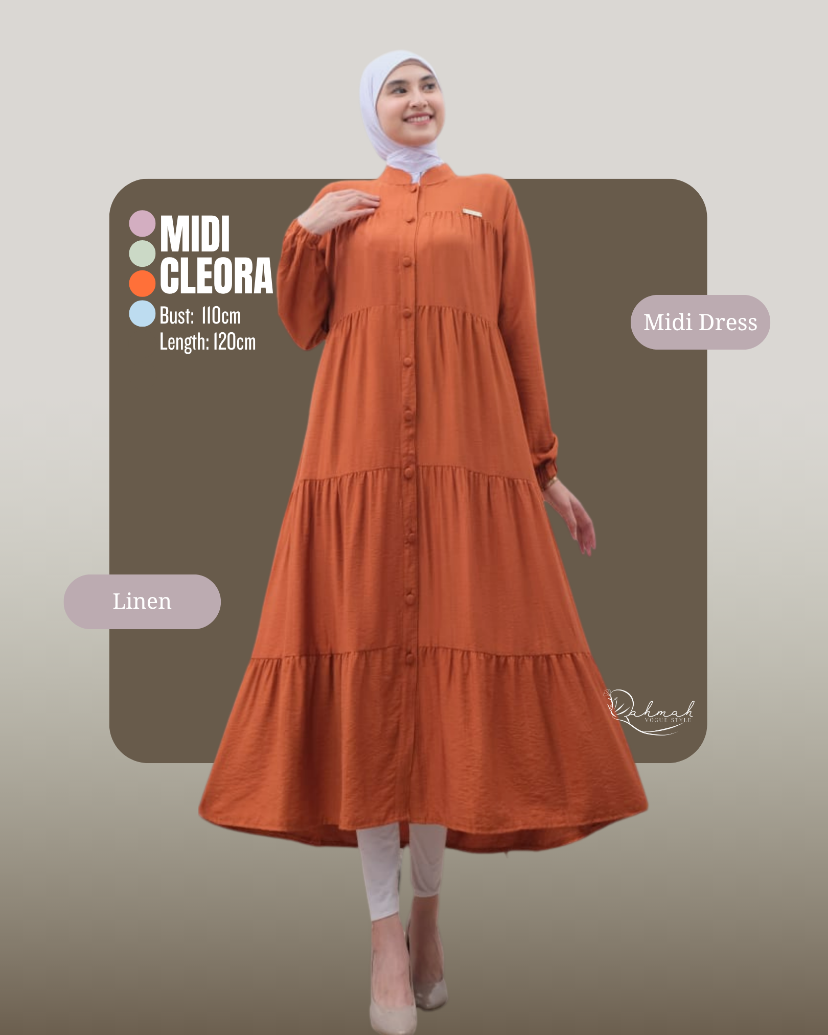 Cleora Midi Gamis
