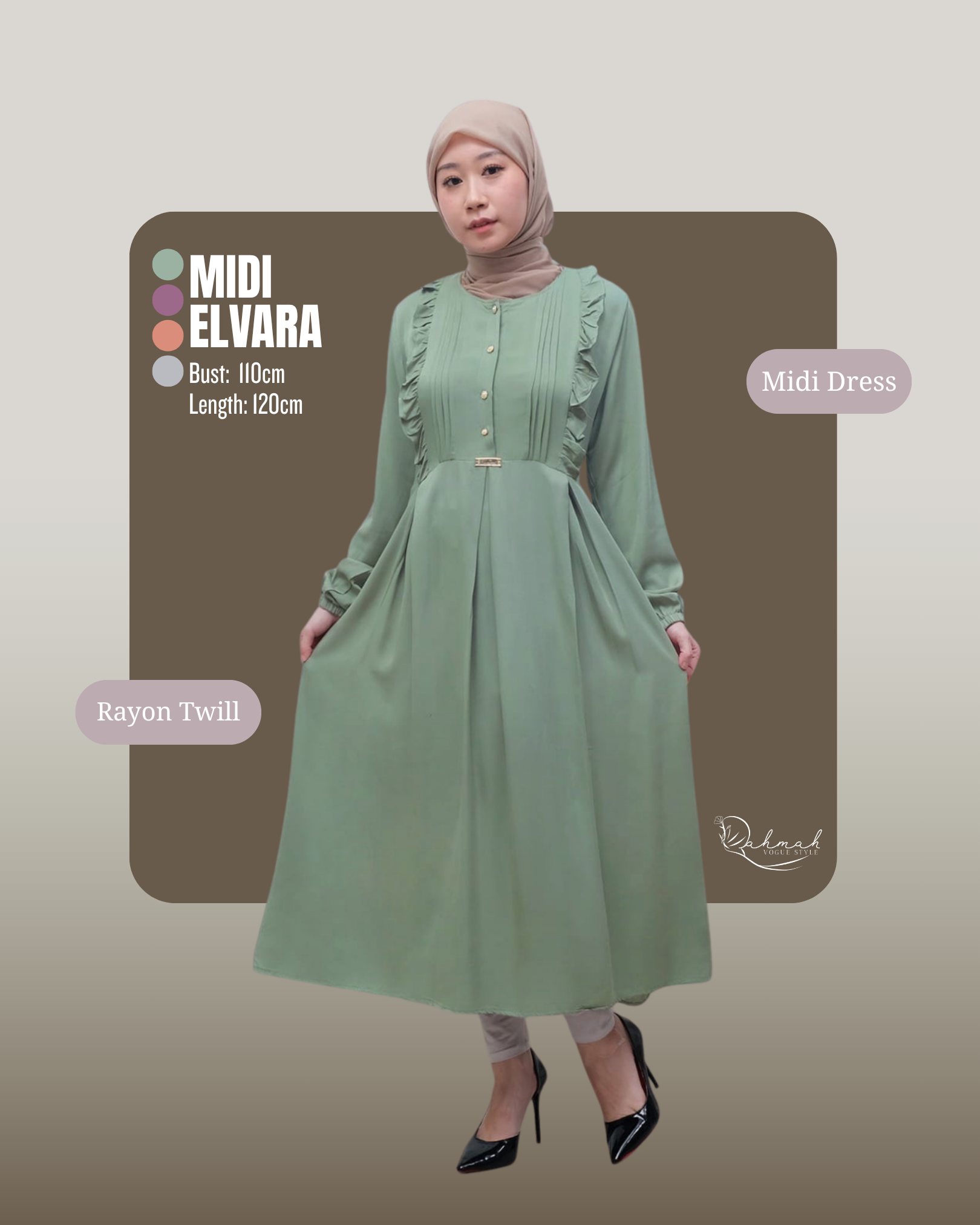 Elvara Midi Gamis